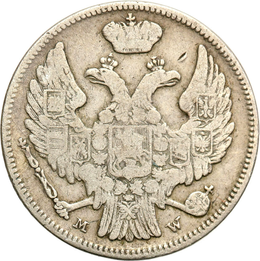 Polska XlX w. / Rosja. 15 kopiejek = 1 złoty 1837 MW, Warszawa
